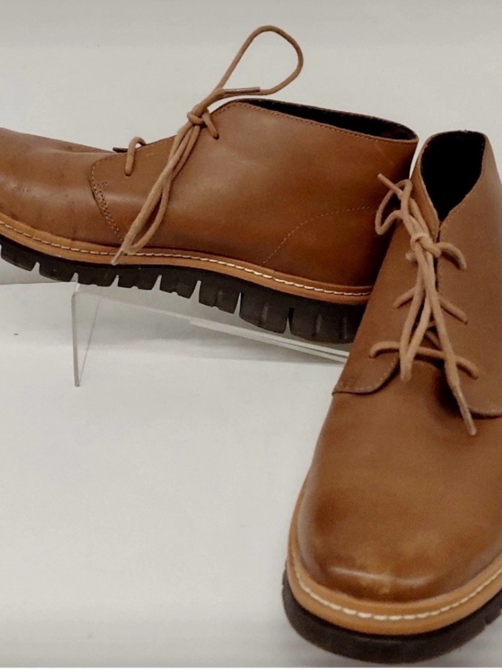 Cole Haan ZERØGRAND Mens Brown Leather Chukka Boots Size 9M C36291 j